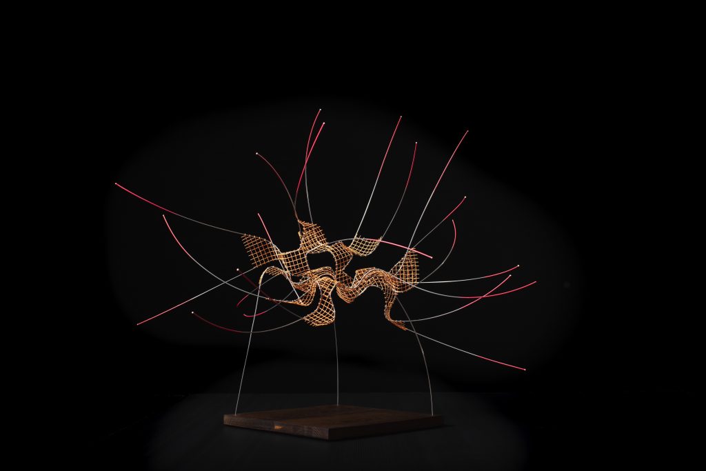 Fig 1. Constelación
RV-208 3017-252
Año: 2023 
Dimensiones: 55 x 60 x 50
Material: Malla galvanizada, alambre inox, pintura 
FOTO: Paula Pez
